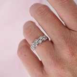 Double Row Bezel Set Diamond Dress Ring