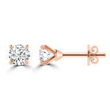 Rose Gold Diamond Stud Earrings