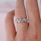 Double Row Bezel Set Diamond Dress Ring