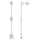 9ct white gold diamond drop earrings, available at York Jewellers Penrith and Warriewood (Sydney).