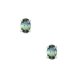9ct white gold Melba Oval Earrings featuring oval cut natural Australian parti sapphires (1.19ct total), available at York Jewellers Penrith and Warriewood (Sydney).