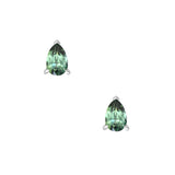 9ct white gold Melba Pear Earrings featuring pear cut natural Australian teal sapphires (1.00ct total), available at York Jewellers Penrith and Warriewood (Sydney).