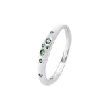 9ct white gold Sage Ring featuring 7 round brilliant cut natural Australian teal sapphires (0.15ct total), available at York Jewellers Penrith and Warriewood (Sydney).