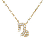 9ct yellow gold Capricorn pendant with carcelated round brilliant cut diamonds available at York Jewellers Penrith and Warriewood (Sydney).
