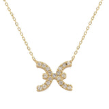 9ct yellow gold Gemini pendant with carcelated round brilliant cut diamonds available at York Jewellers Penrith and Warriewood (Sydney).