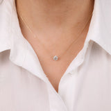 9ct yellow gold necklace featuring 1.01ct round brilliant cut lab grown diamond in claw setting on chain available at York Jewellers Sydney (Penrith and Warriewood). 