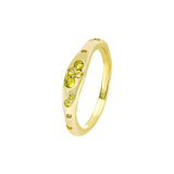 9ct yellow gold Saffron Ring featuring 11 round brilliant cut natural Australian yellow sapphires (0.25ct total), available at York Jewellers Penrith and Warriewood (Sydney).