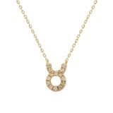 9ct yellow gold Taurus pendant with carcelated round brilliant cut diamonds available at York Jewellers Penrith and Warriewood (Sydney).