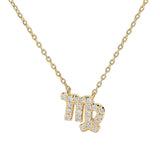 9ct yellow gold Virgo pendant with carcelated round brilliant cut diamonds available at York Jewellers Penrith and Warriewood (Sydney).