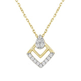9ct Yellow Gold Diamond Dress Pendant on chain, available at York Jewellers Sydney (Penrith and Warriewood).