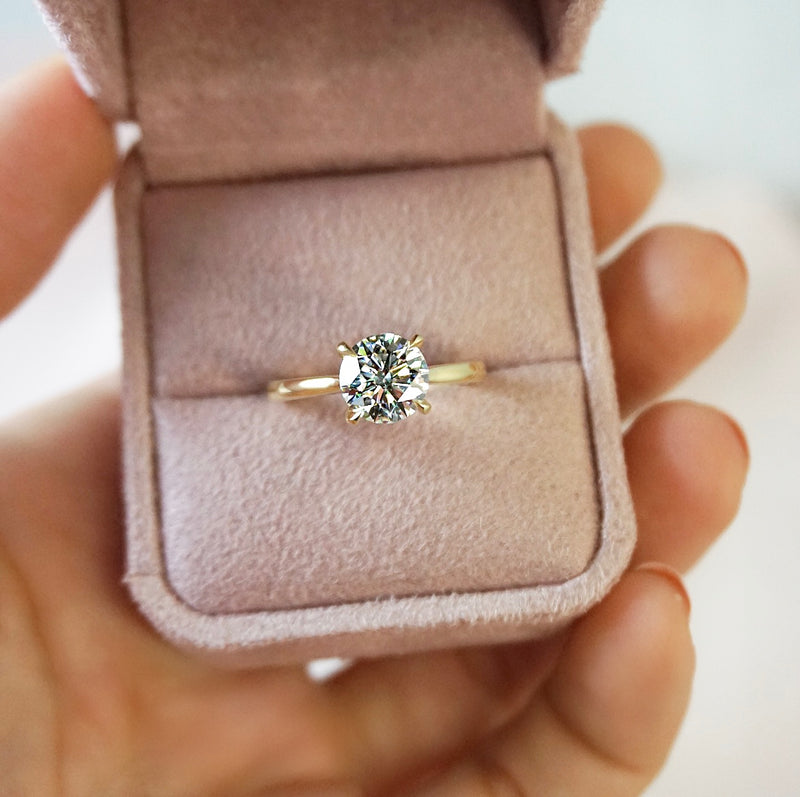 Ashley-Rose Gold-Round Brilliant Cut Four Claw Set Solitaire