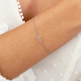 Blush Cross Pink Diamond Bracelet