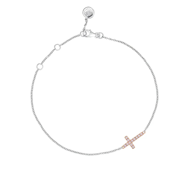 Blush Cross Pink Diamond Bracelet