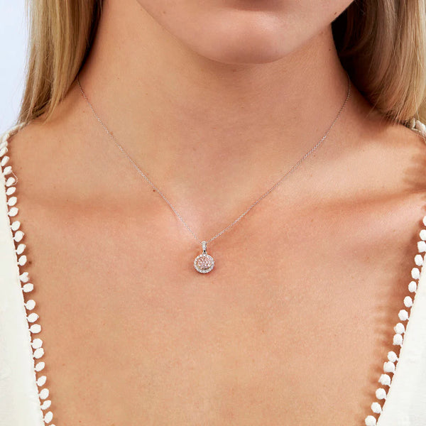 Blush Katherine Pink & White Diamond Pendant