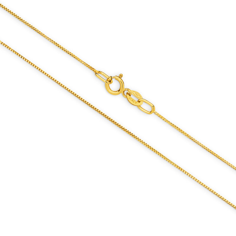 9ct Yellow Gold 0.52mm Box Chain 40cm