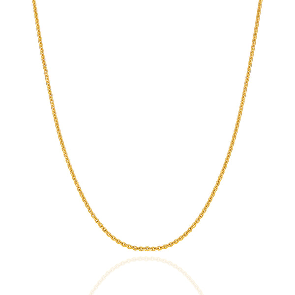 9ct Gold 1.58mm Cable Chain 45cm