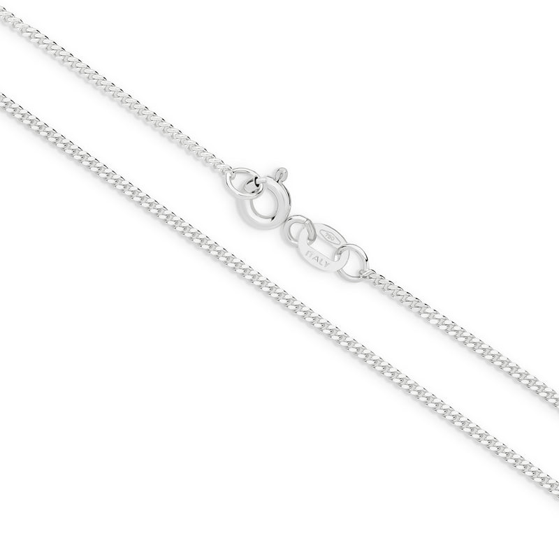 18ct Gold 1.40mm Diamond Cut Curb Chain 50cm