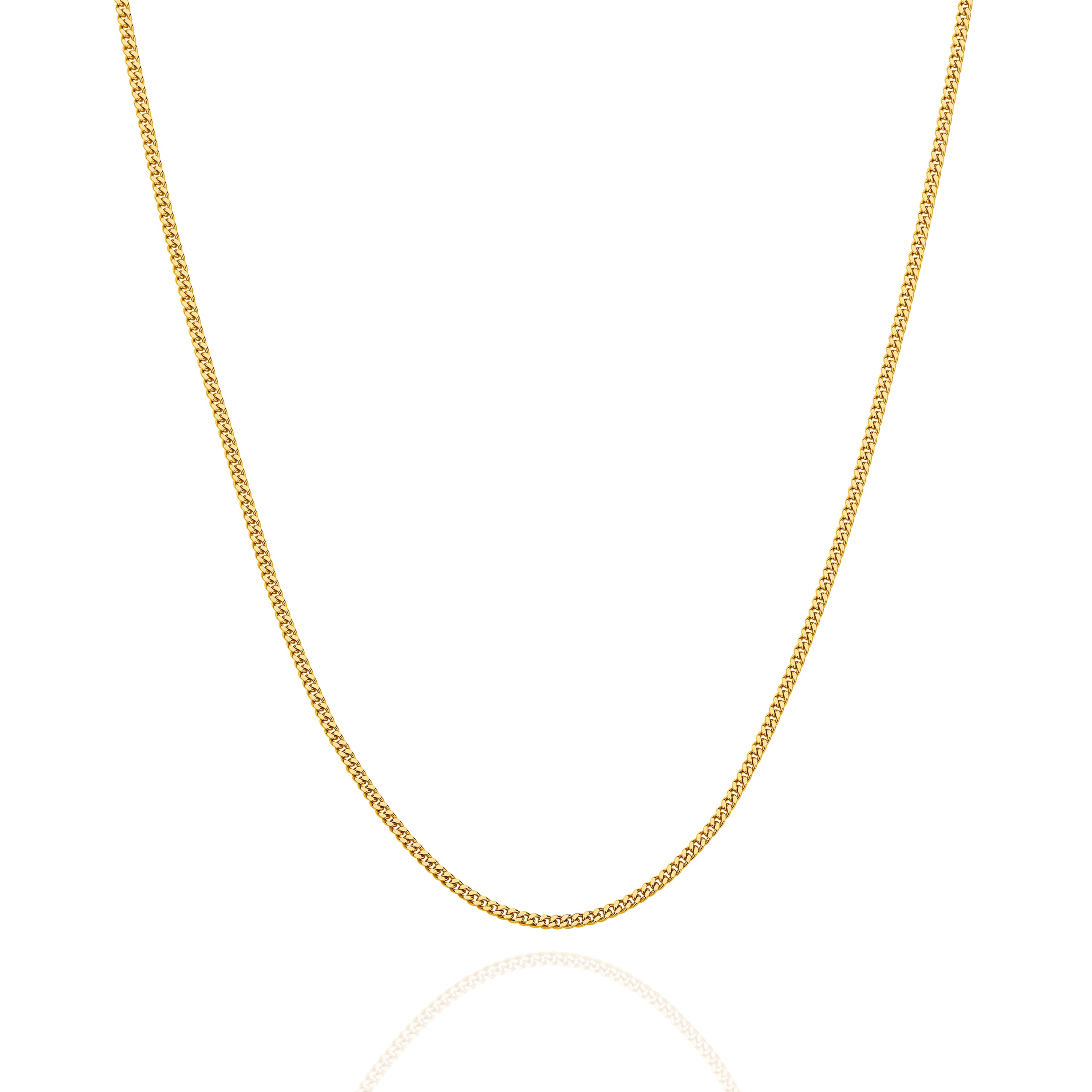 9ct Gold 1.40mm Diamond Cut Curb Chain 45cm – York Jewellers AU