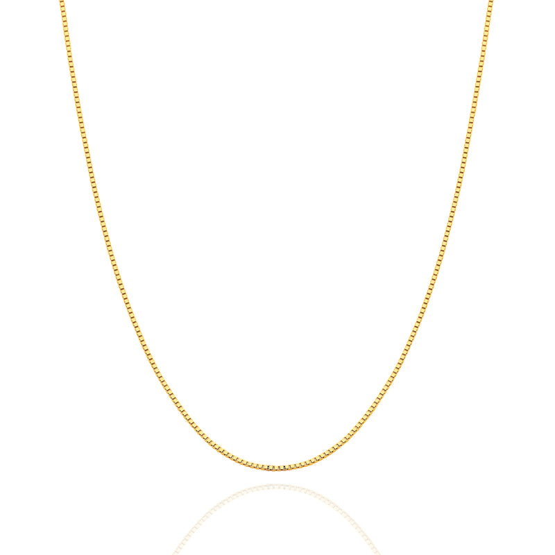 9ct Gold 0.80mm Box Chain 50cm