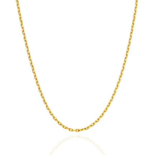 9ct Gold 2.20mm Diamond Cut Anchor Chain 50cm