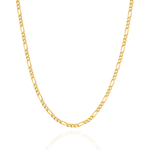 9ct Gold 2.4mm Figaro Chain 50cm