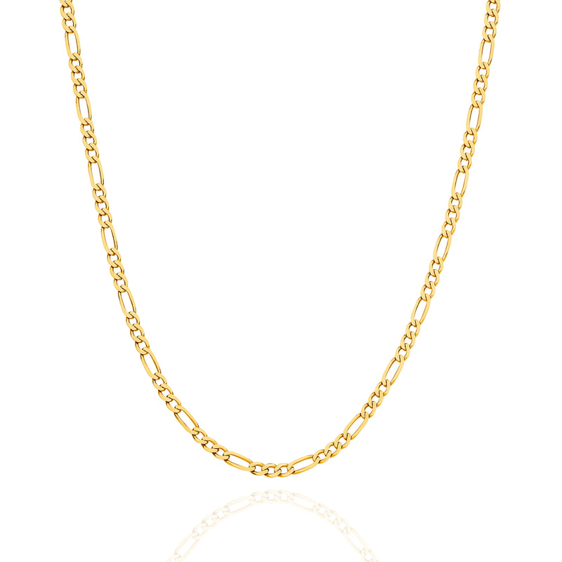 9ct Gold 2.4mm Figaro Chain 50cm