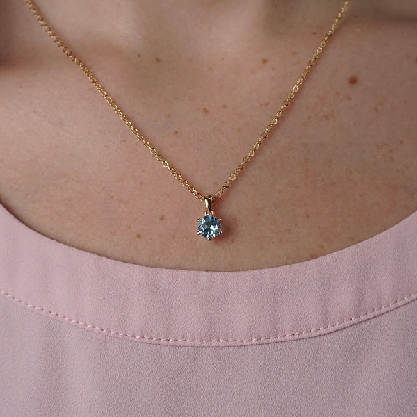 Blue Topaz Earring and Pendant Set