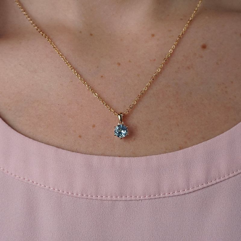 Blue Topaz Earring and Pendant Set