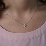 Clover Lab Grown Diamond Pendant-White Gold