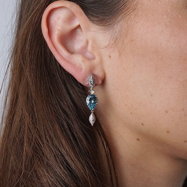 Anastasia Transformer Aquamarine Earrings