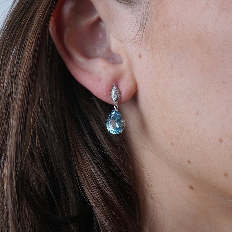 Anastasia Transformer Aquamarine Earrings