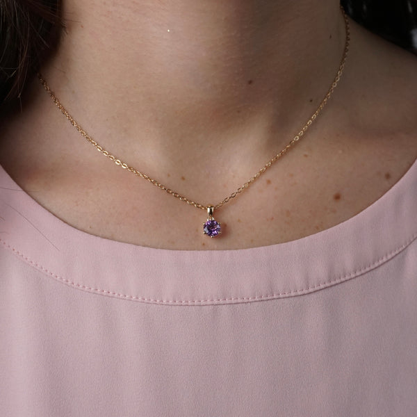 Amethyst Pendant and Earring Set