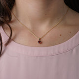 Garnet Pendant and Earring Set