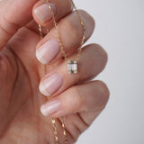 Baguette and Round Brilliant Cut Diamond Pendant