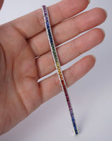 Platinum Multi Coloured Sapphire & Diamond Bracelet