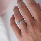 Double Row Bezel Set Diamond Dress Ring