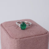 Natural Emerald & Diamond Dress Ring
