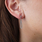 Diamond Set Teardrop Earrings