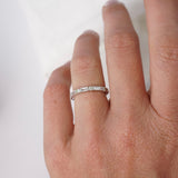 Round Brilliant Cut & Baguette Natural Diamond Wedding Ring