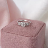Diamond Halo Trilogy Ring