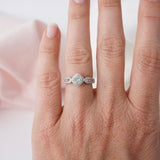 Diamond Halo Cluster Ring