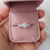 Diamond Halo Cluster Ring