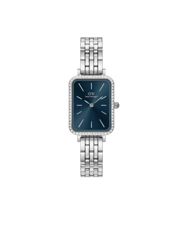 Daniel Wellington Quadro 20x26 Bezel 5-Link Arctic Sunray Silver Watch