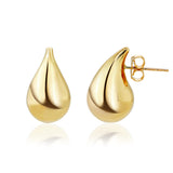 Yellow Gold Teardrop Stud Earrings