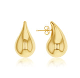 Yellow Gold Teardrop Stud Earrings