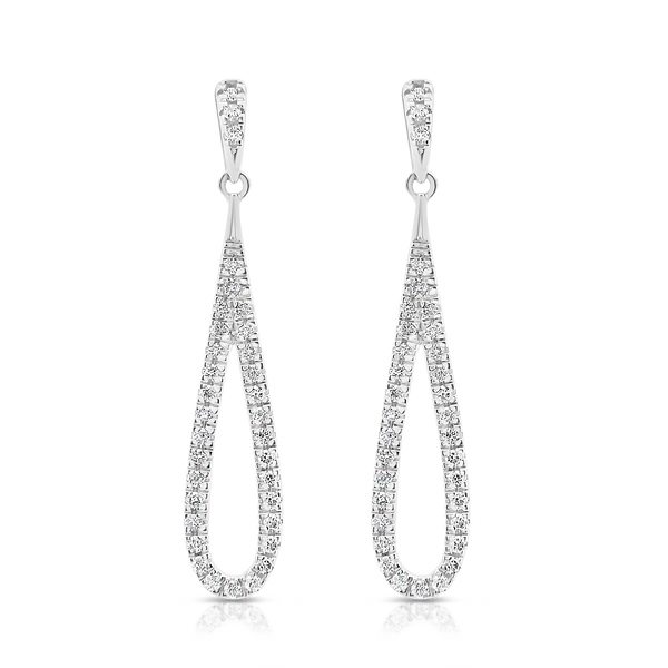 Diamond Set Teardrop Earrings