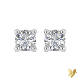 Lab Grown Diamond Solitaire Stud Earrings TDW=1.00ct