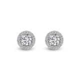 Lab Grown Diamond Halo Stud Earrings