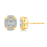 10ct Two-Tone Harmony Created Diamond Stud Earrings