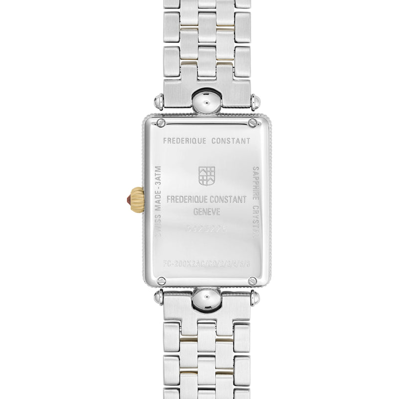 Frederique Constant Classic Art Deco Two Tone Yellow Gold and Stainless Ladies Quartz Movement Watch with Matching Bracelet